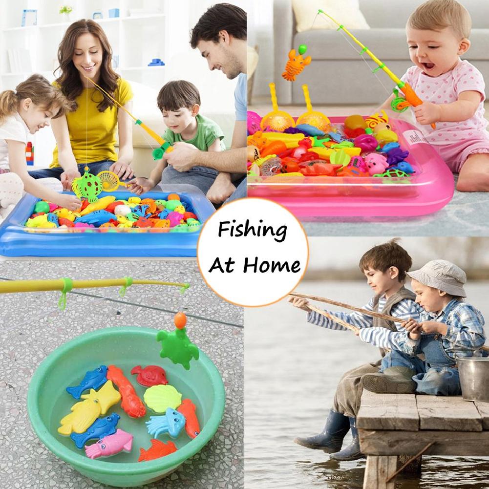 39Pcs/Set Kids Plastic Fishing Toy Set Magnetic Children Learning Education Game Kit Plastic Fishing Toy Set Toy For Child