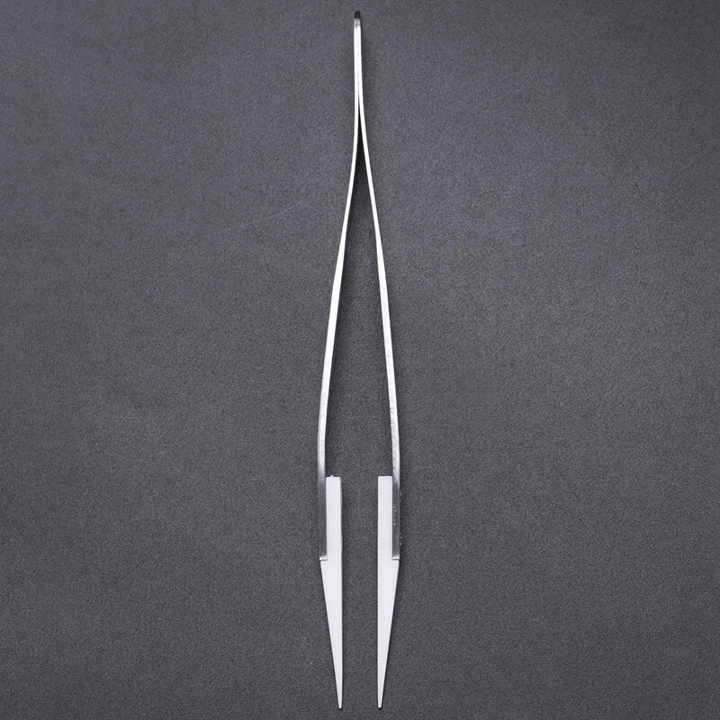 Keramische pincet met roestvrijstalen handvat vuurvast zuurbestendig puntig pincet en gebogen corrosiebestendig