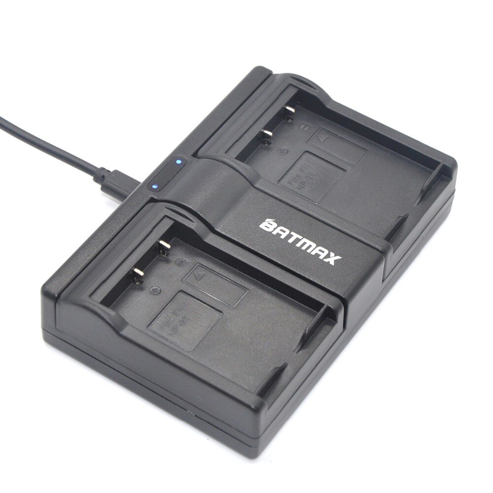 2 stk 2200 mah np -95 np95 np 95 batterier +usb dobbelt oplader til fujifilm finepix  f30 f31fd real 3d w1 x-s1 x100 x100s ricoh gxr