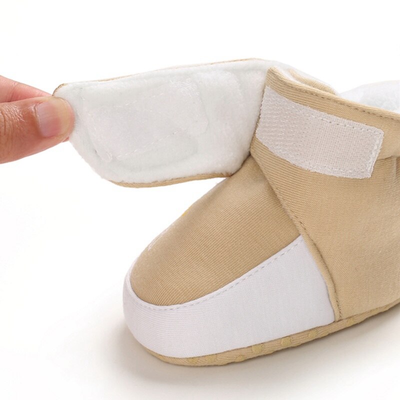 Vinter first walkers baby ankel snöstövlar kashmir bomullsskor söta babystövlar spädbarn varma halkskydd 0-18 månader 29