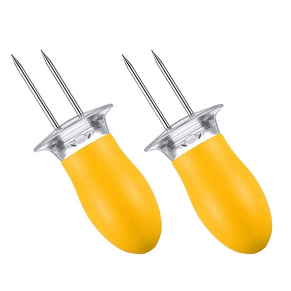 Bbq Maïs Houders Veilige Rvs Maïskolven Houders Spiesjes Naald Gaffel Outdoor Bbq Barbecue Hand Tool