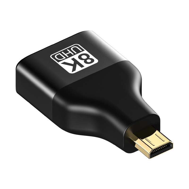 Tête d'extension HDTV2.1 8K mâle vers femelle, adaptateur résistant à 90 degrés pour budgétaire d'ordinateur
