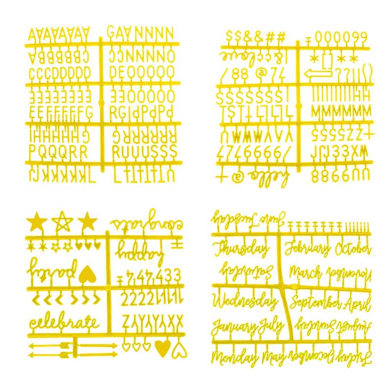 4Pcs/Set Characters For Felt Letter Board Numbers For Changeable Letter Board