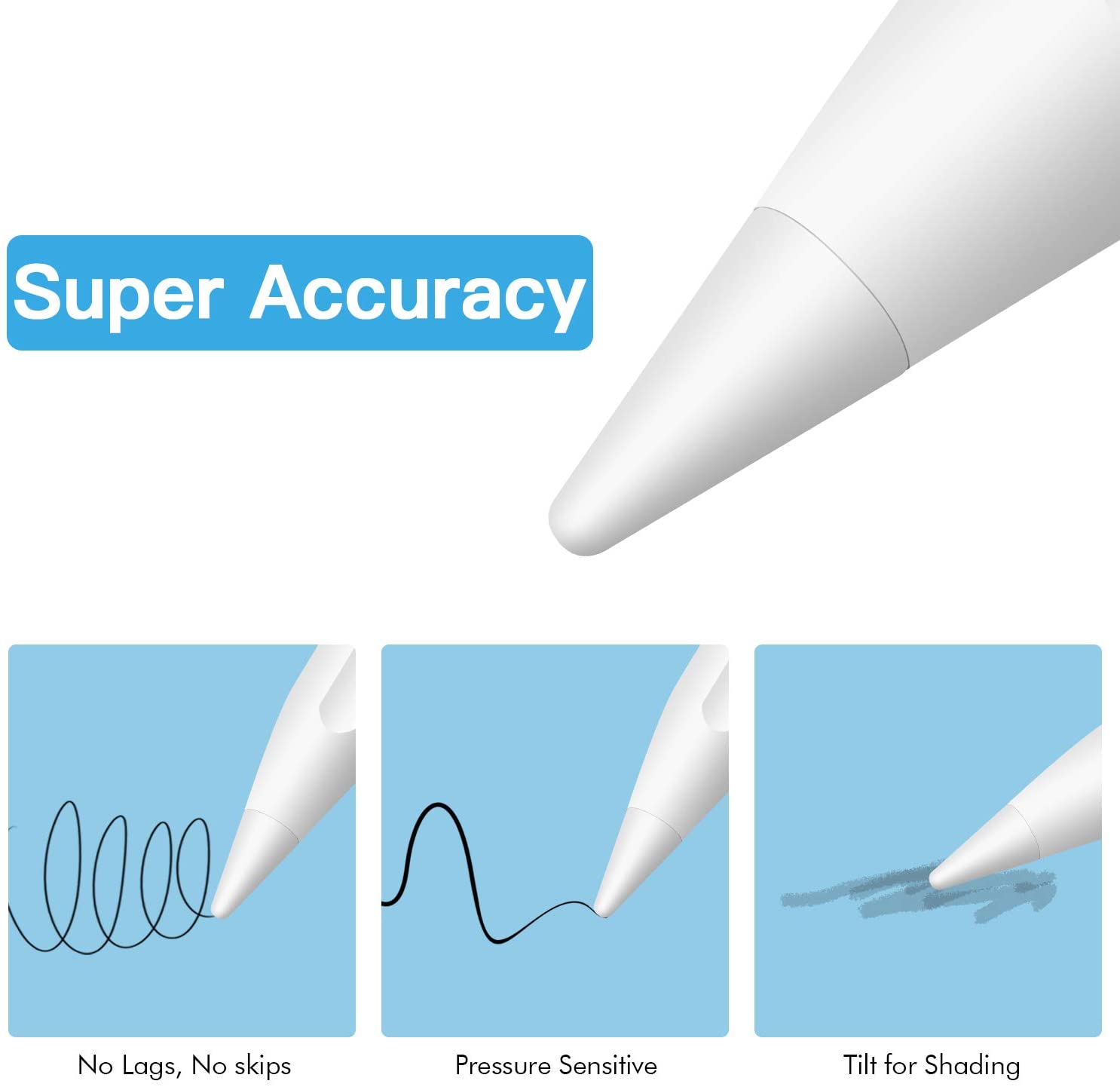 Tip for Apple Pencil Tip Nib for Apple Pencil 1st 2nd Generation Soft &amp; Hard Nib for iPad Pencil Tip Used for 4 Years