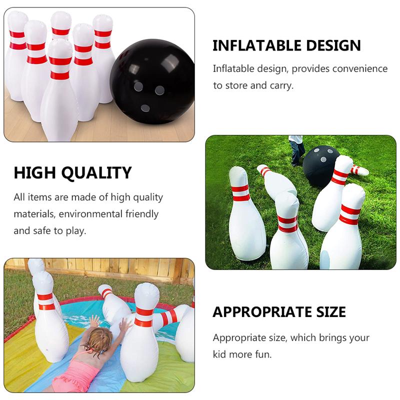 7pcs Inflatable Bowling Games Outdooe Leisure Bowling Ball Game Set