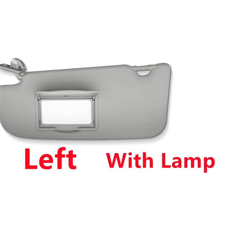 Visera Interior para Nissan Qashqai Dualis J10 , parasol con lámpara, placa, espejo de maquillaje: Left With Lamp