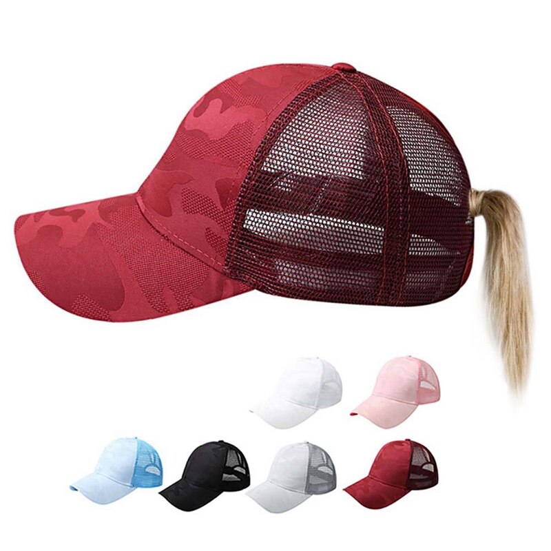 Paardenstaart tennispet dames meisje verstelbare ademende zomer effen snapback katoenen hoeden casual sportpetten