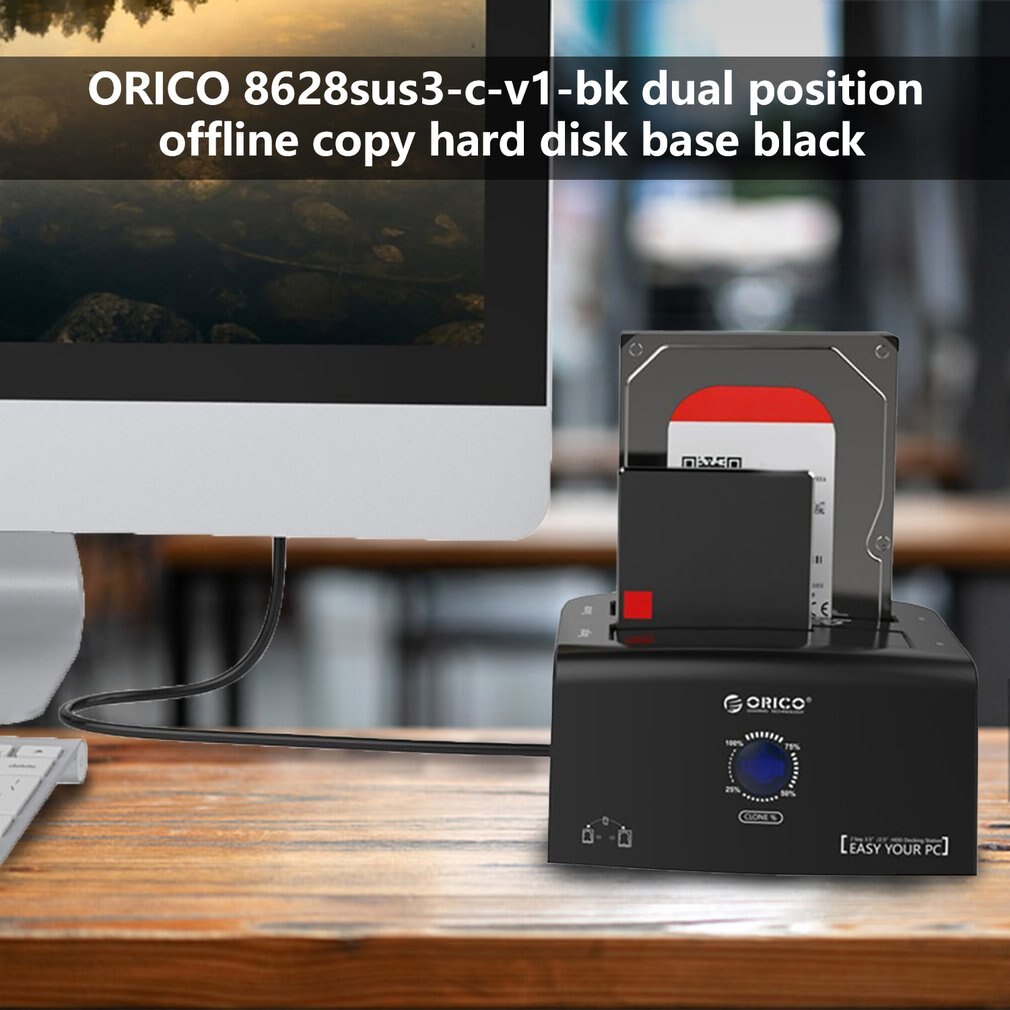 Double Disk Position Offline Copy Hard Disk Base Hard Drive Docking Station With Led Computer Accessories