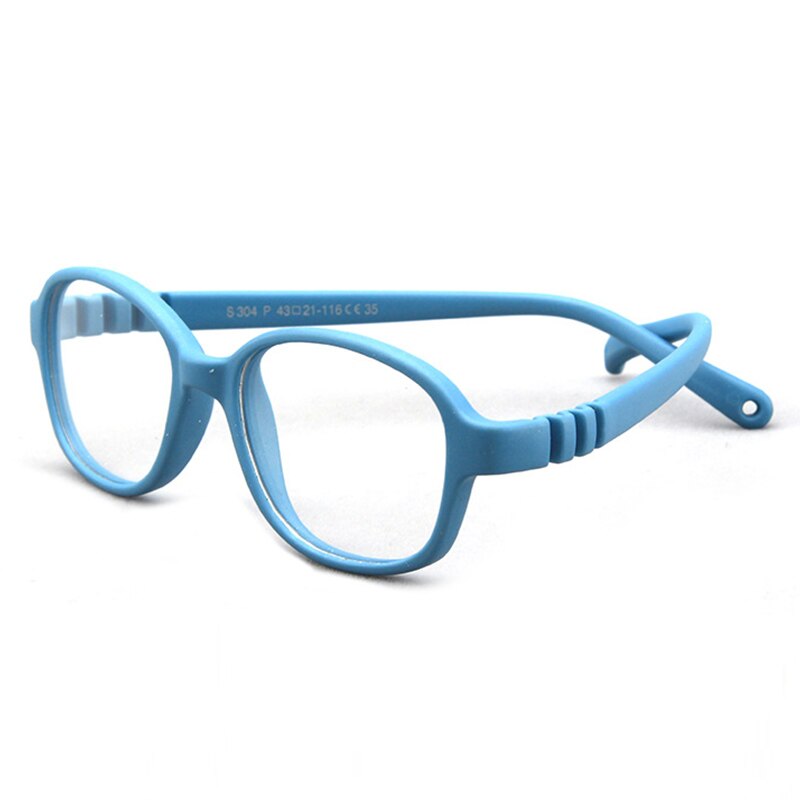 AIMISUV 2022 Oval TR90 Flexible Ultralight Silicone Glasses Frame Kids Round Optical Clear Eyeglasses Children UV400: C9Gray Blue