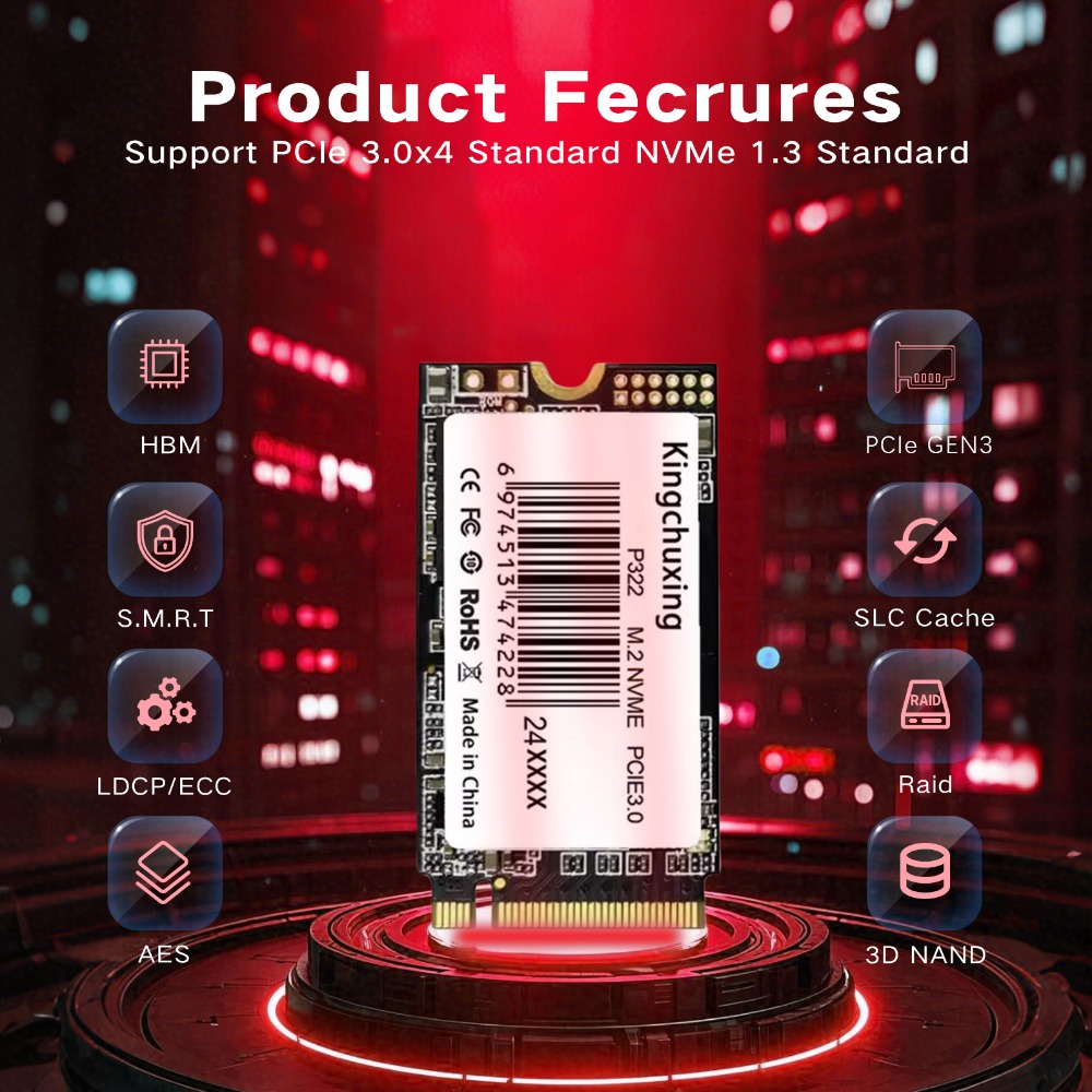 Kingchuxing 256GB 512GB 1TB 2TB Interne SSD M.2 2280 2242 2260