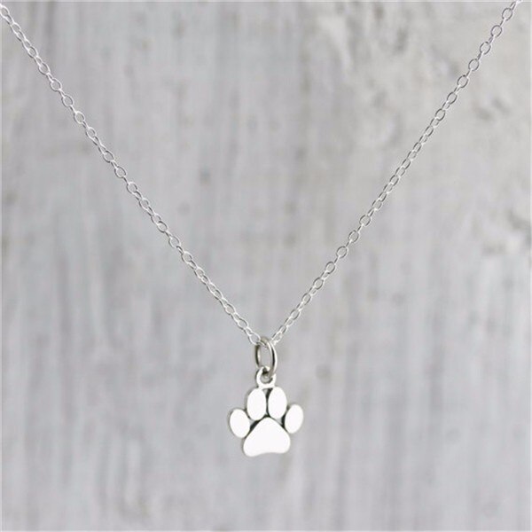 Delysia King Women Trendy Pet memoriale collana in oro ragazze simpatico ciondolo con stampa zampa di animale