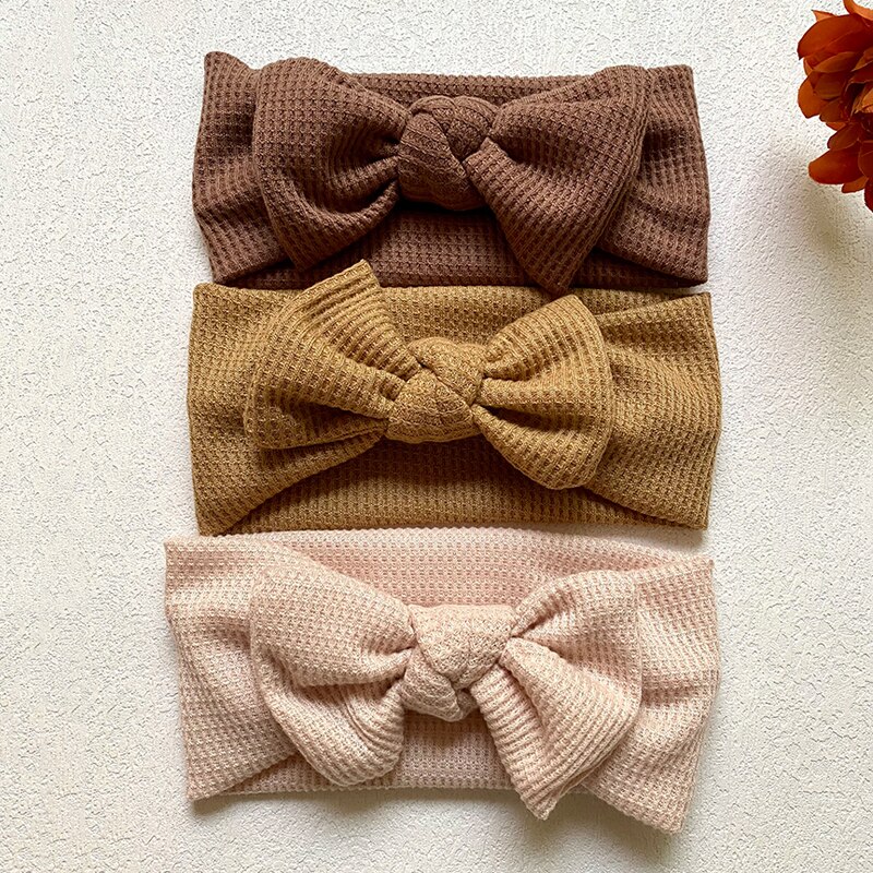 Bandeau en Nylon pour bébé, Turban avec nœud en soie, accessoires pour cheveux, diadème de princesse pour enfant en bas âge
