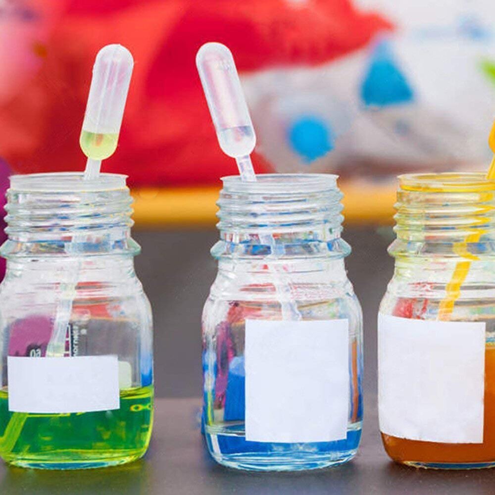 5 Sizes Plastic Beakers Measuring Cups Set(50, 100, 250, 500, 1000ML) and 20 Pack Clear 3ml Graduated Transfer Pipettes