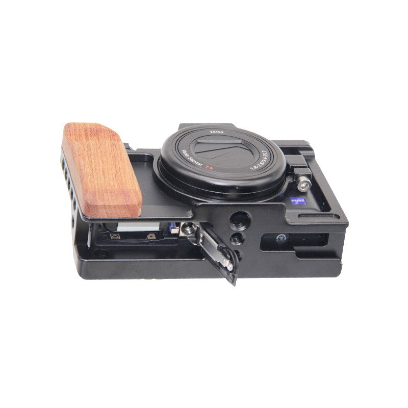 Camera Kooi Beschermende Behuizing Houten Handvat Grip Voor Sony ZV1 Camera Aluminium Camera Kooi Frame Video Stabilizer Mount