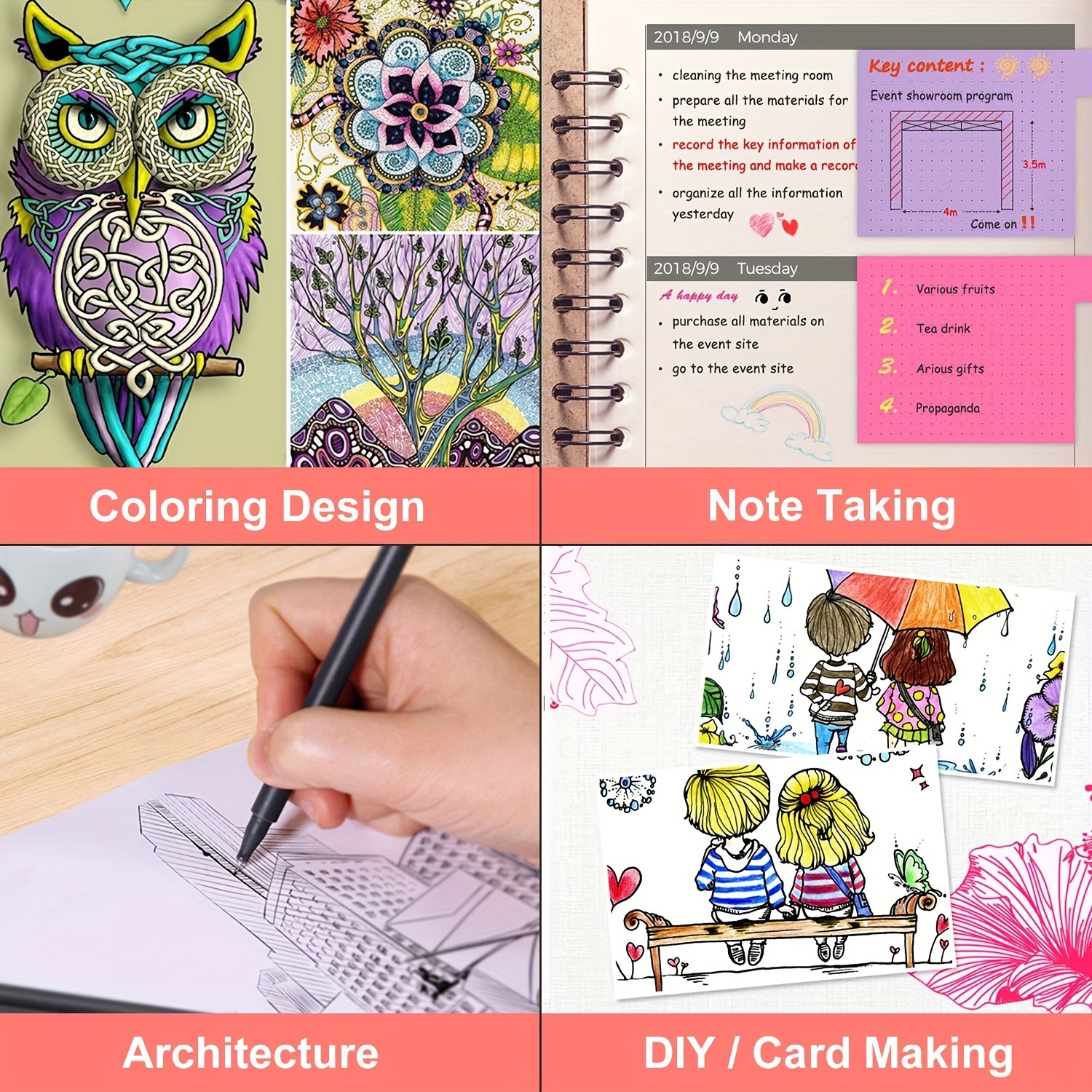 12-100 stücke Bunte Linie Zeichnung Stift Set Micro Spitze Fineliner Stift Zeichnung Malerei Skizze Feine Kunst Marker Büro schule Schreibwaren