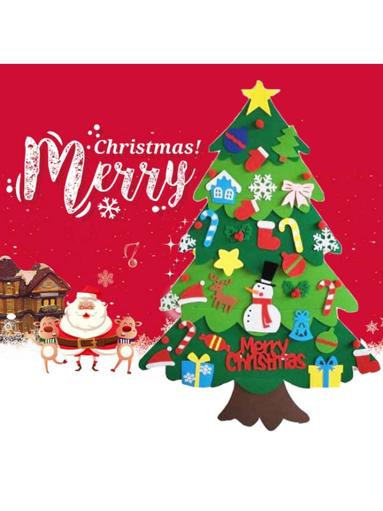 Kids Diy Vilt Kerstboom Decoratie Sneeuwpop Ornamenten Kinderen Jaar M68E