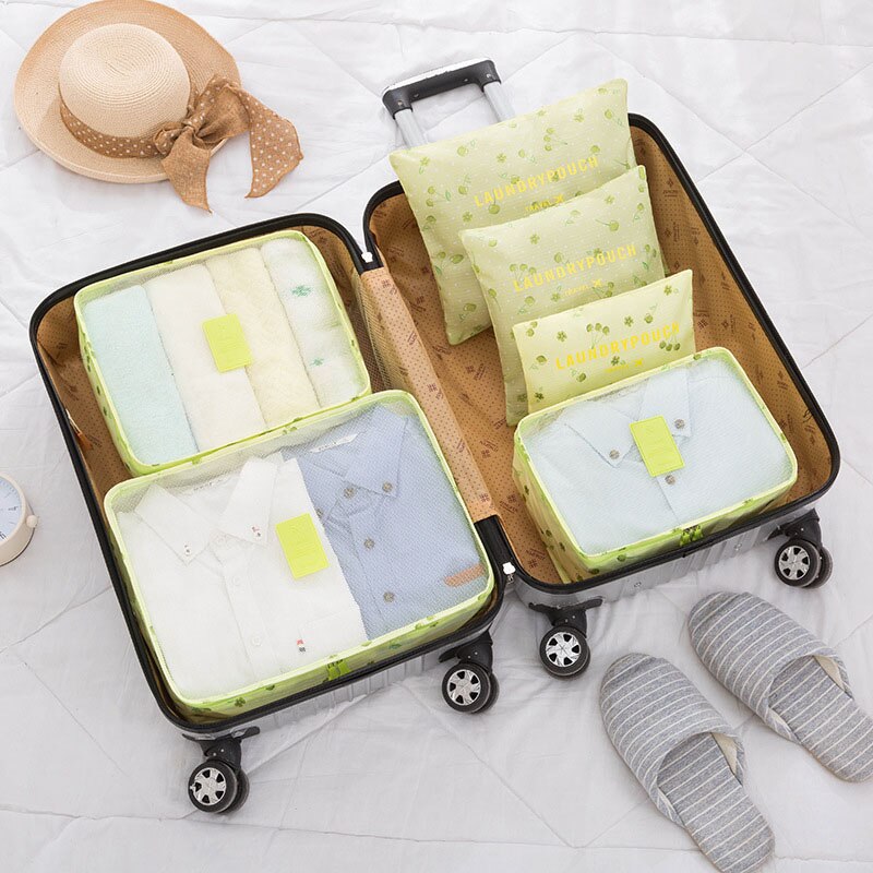 6/ PCS Travel Storage Bag Clothes Tidy Organizer Suitcase Pouch Travel Bag Case Shoes Packing Cube Bag luggage bag