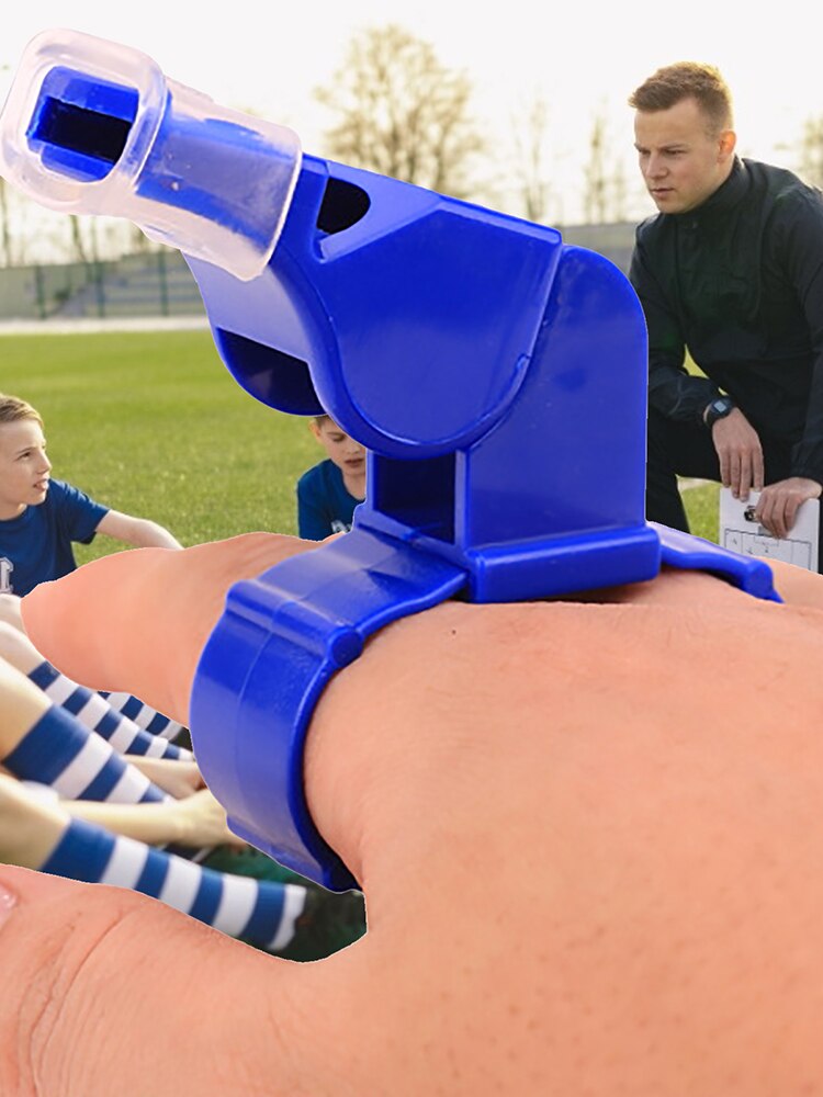 Fußball- und basketball-sporttraining schiedsrichter trainer plastik laute pfeife ringpfeife fitnessgeräte zubehör zufällige farbe