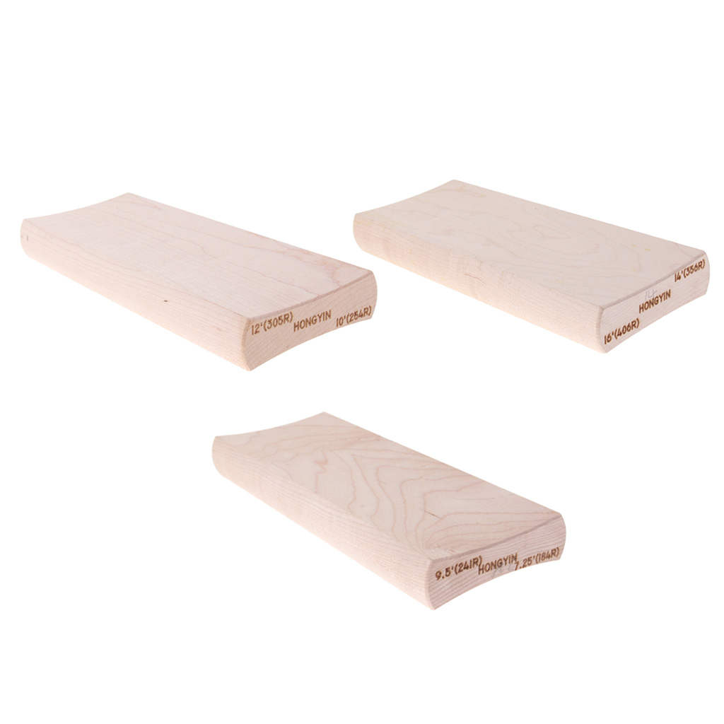 Wooden Radius Sanding Block for Guitar Bass Fingerboard Fret Leveling Luthier Tool