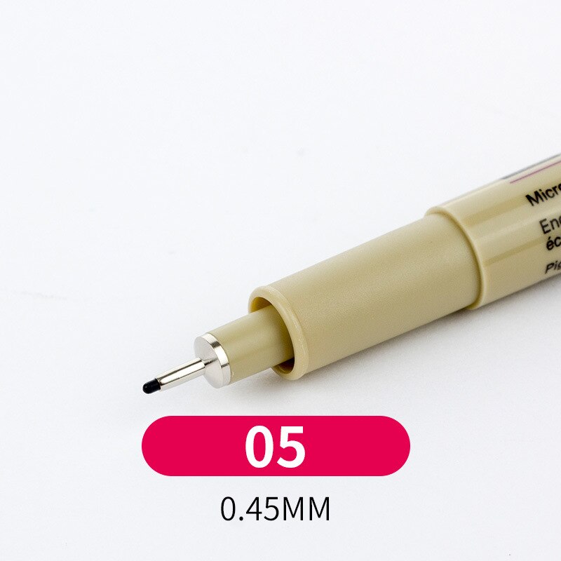 1 @#sort pigma micron markør pen vandtæt håndtegnet skitse nåle pen dawing liner fineliner tegneserie signatur pen: 05