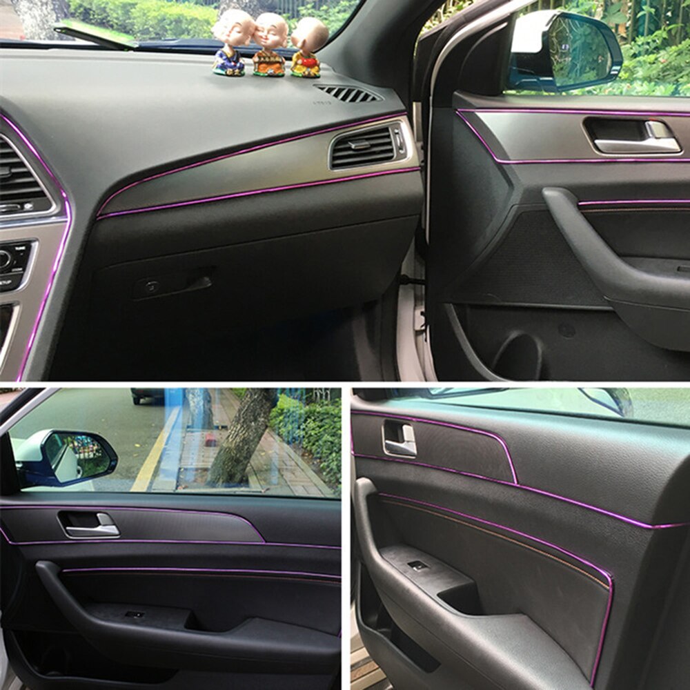 Bande extérieure de voiture Flexible, 5m, accessoires de décoration universels