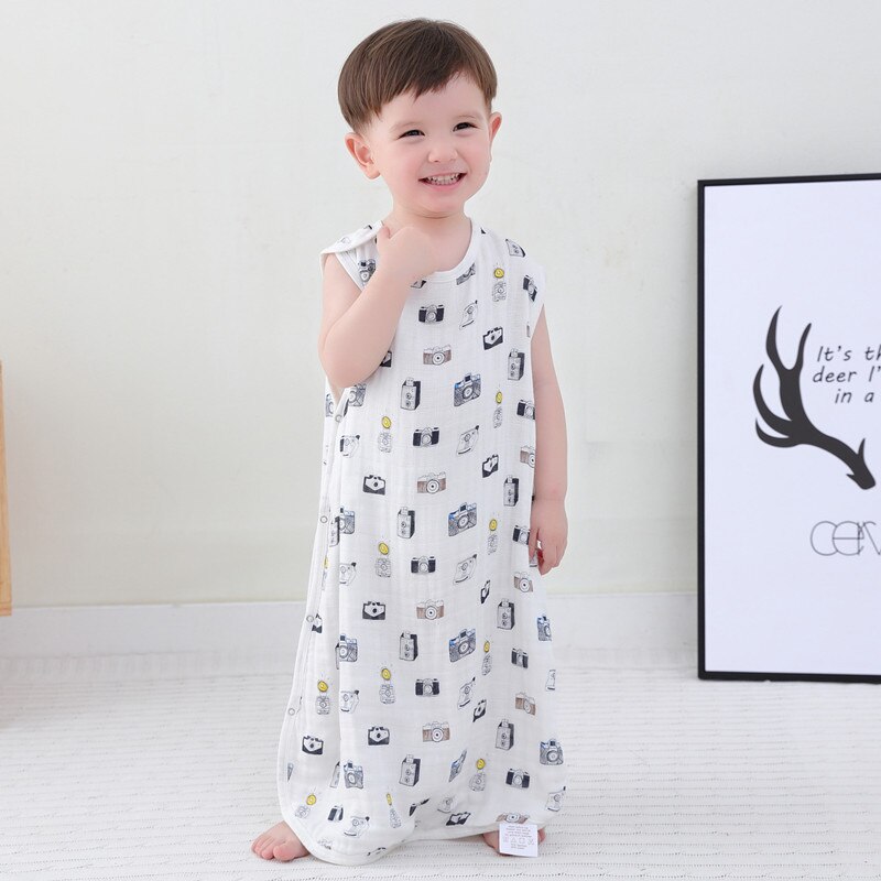4 Layers Muslin Baby Sleeping Bag For Baby Girl Boy 70% Bamboo Summer Cotton Swaddle Breathable Soft Sleepsack recien nacido