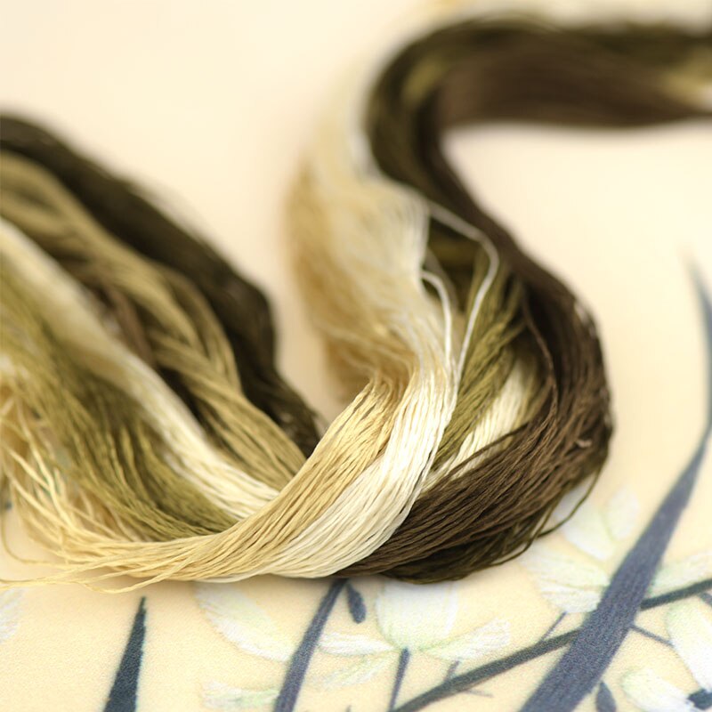 silk embroidery thread / 100% silk thread /hand embroidery embroider cross stitch/dark brown series/7 pure colors