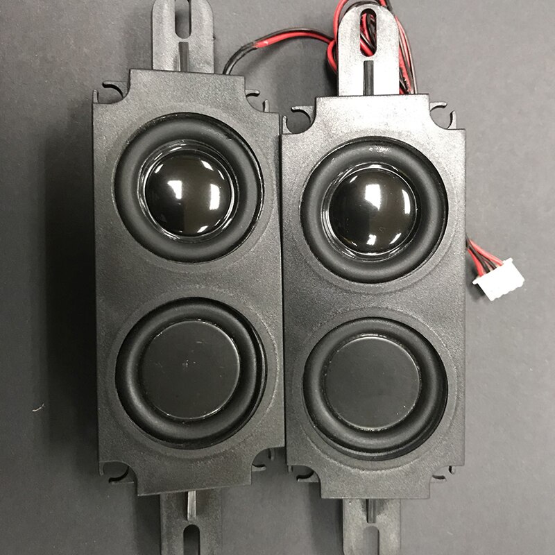 Macgarsen 2 st full range högtalare 100*50mm rektangulära högtalare 8 ohm 5w tv box högtalare vibrerande platta högtalare med dubbla horn