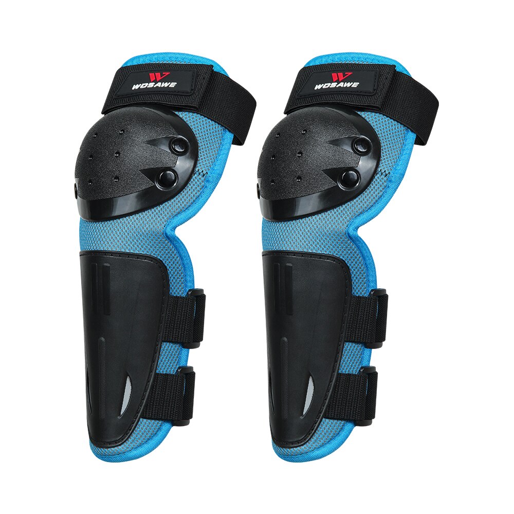 Wosawe Kinderen Kniebeschermers Abs Materiaal Sport Skate Bike Motrorcycle Kniebeschermers Elbowpads Voor Kids 4-14 Jarigen: Kneepads Blue
