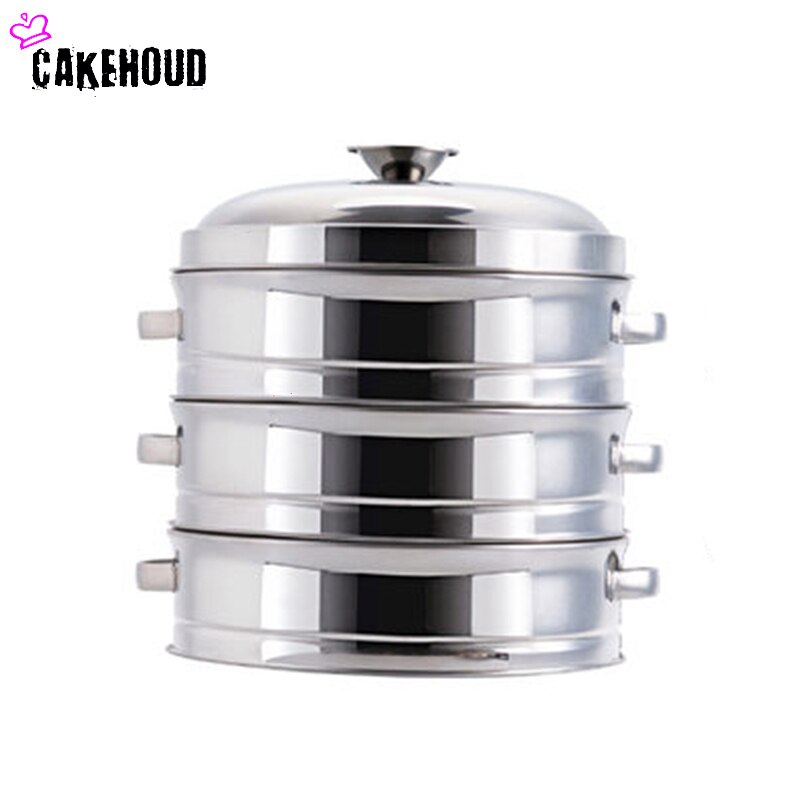 Chinese Cookware Stainless Steel Thickened Steamer Multi-function Soup Steamer Kitchen Fish Rice Vegetable Universal Steamer