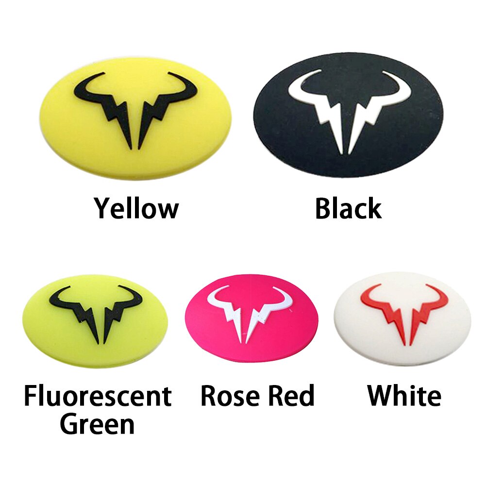 Durável anti-vibração raquete de tênis amortecedor animal cabeça de touro raqueta desenhos animados reduzir tenis raquete de silicone de alta qualidade