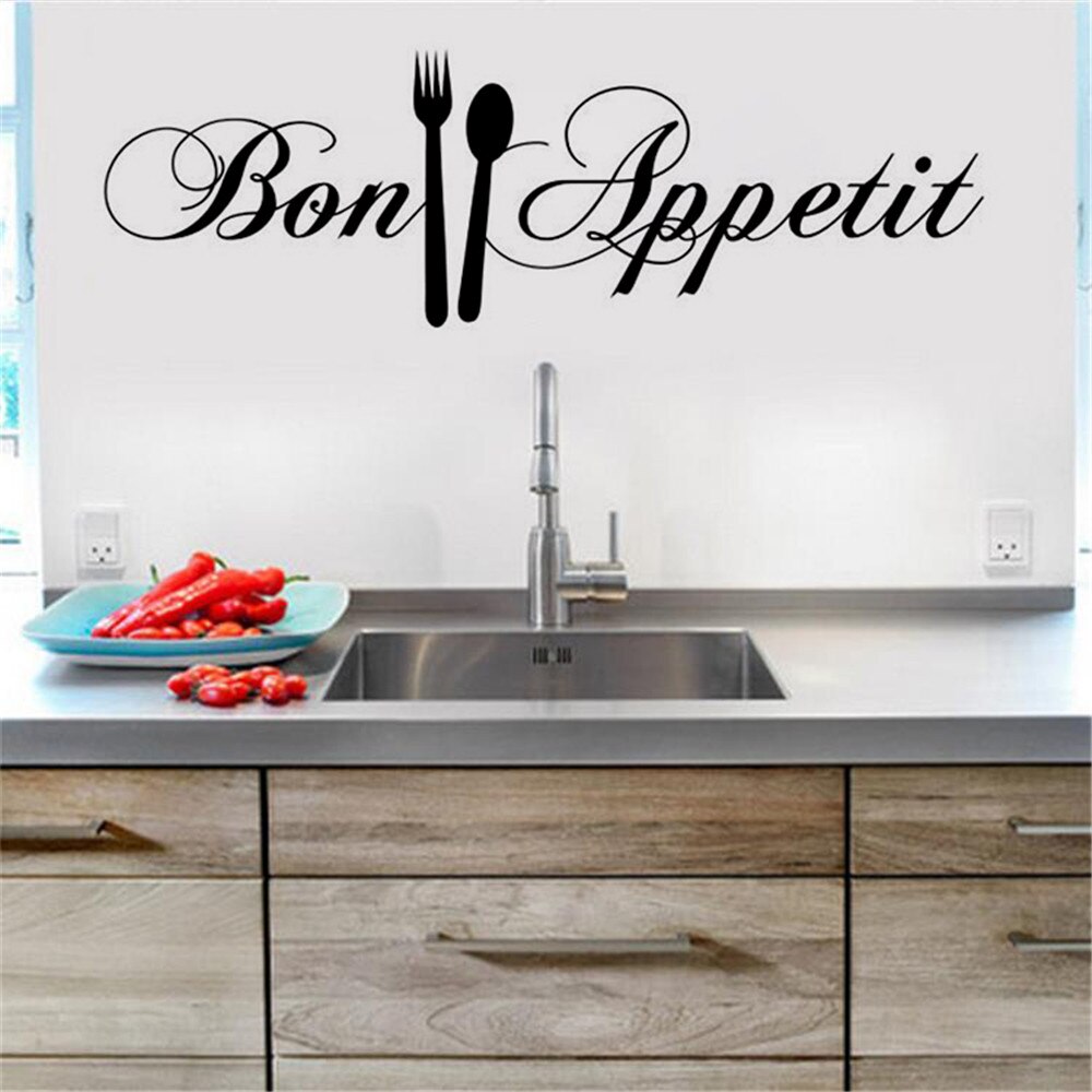 Genieten Van Uw Kok Tijd Keuken Regels Bon Appetit Quotes Muurstickers Voor Thuis Decoratie Waterdicht Muurschilderingen Diy Vinyl Decals