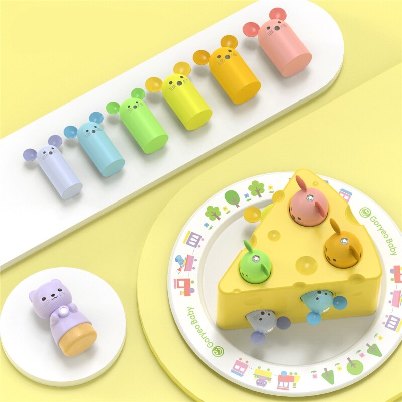 Cat and Mouse Game Cheese Maze Children's Toys Early Education Fun Interaction for Toddler Boys Girls 4-10 Years Old