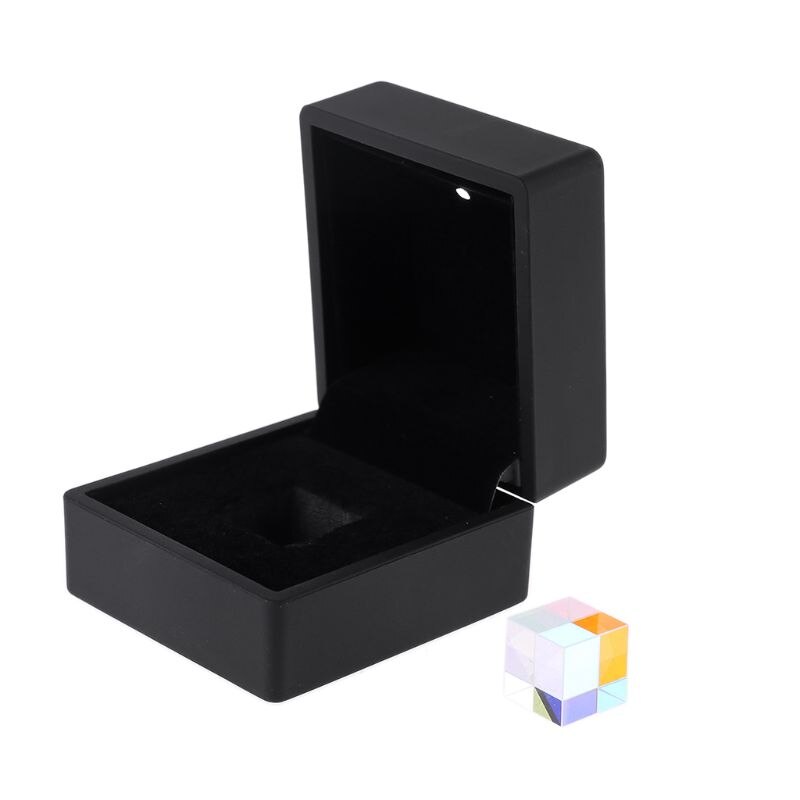 Prisma Combineren Cube 6 zijden Optische RGB Glas Len Vierkante Prisma met Licht Doos