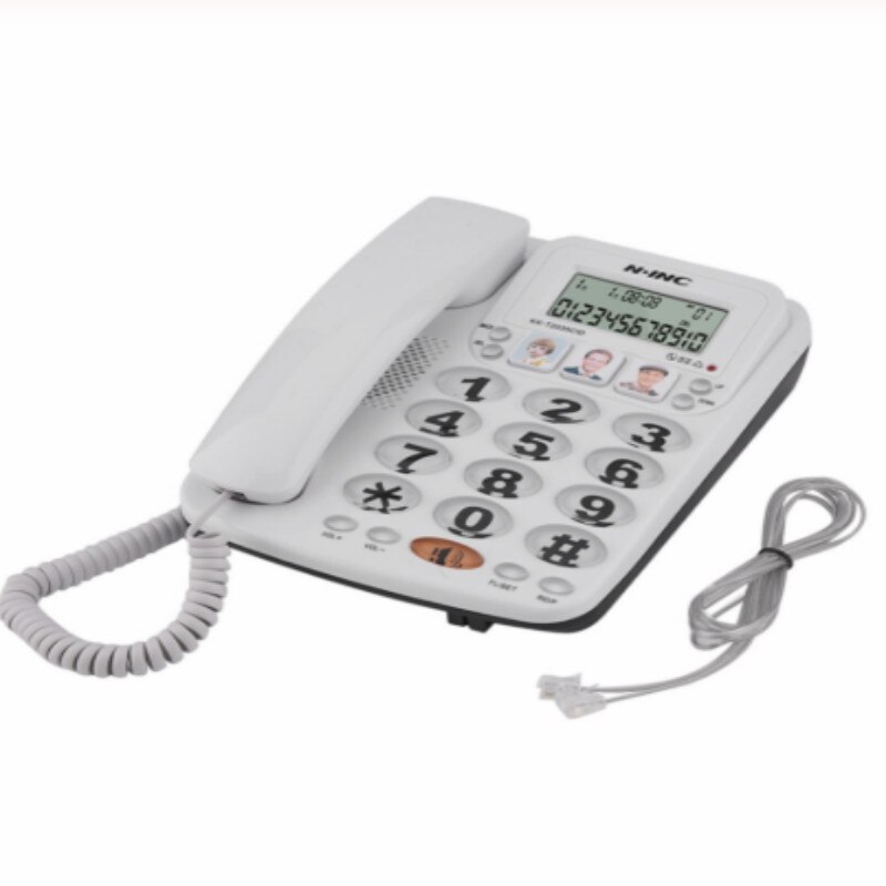 2-line Corded Phone with Speakerphone ID and Call Speed Dial Corded Phone 2-line Corded Phone with Speakerphone for Home/Office