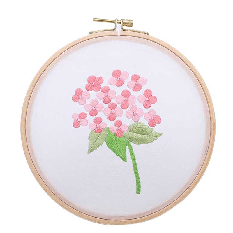 Sketch Simple Embroidery Kit Handmade DIY Fabric Novice European Embroidery Kit Home Decoration: Hydrangea