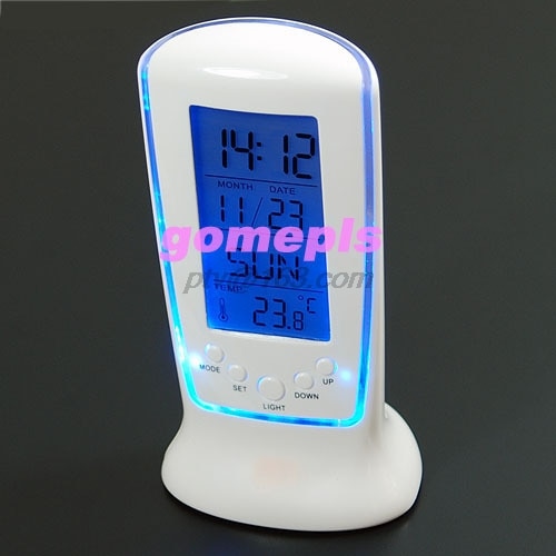 LCD Alarm clock calendar thermometer Backlight Multi-function Display Clock Blue LED Backlight Alarm Clocks