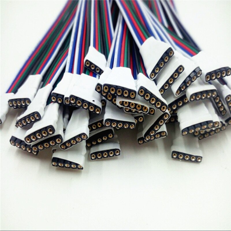 4 pin RGB Stecker 5 Pin RGBW Stecker Männlich/Weiblich LED Streifen Nadel Stecker Schweißen Kabel Für 5050 3528 RGB RGBW LED Streifen
