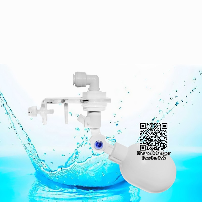 Acuario válvula de agua automática flotante bola de agua de control de agua para el tanque de pescados de agua de reposición de válvula de 2 vías