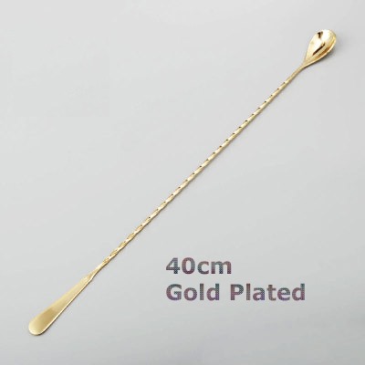 Cuillère à Bar cuillère à Cocktail Hoffman barman Cocktail: Gold Plated 40cm