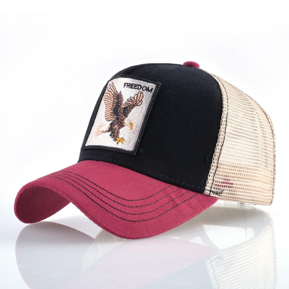Czapki z daszkiem orzeł haft czapki hip-hopowe mężczyźni Snapback oddychająca siateczka kości moda Streetwear czapka typu Trucker kobiety: zgniły zielony