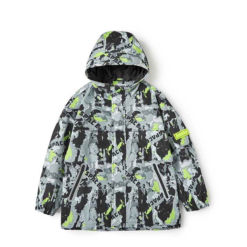 Balabala, chaqueta para niños, top , nueva, informal, suelta, de manga larga, con capucha, Camuflaje, chaqueta de con personalidad: 8 años