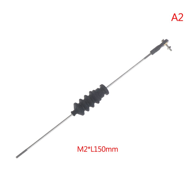 RC Model Boat Push Rod Kit Include M2 Rod End +Rubber Bellows Seals+M2 Pull Rod: A2