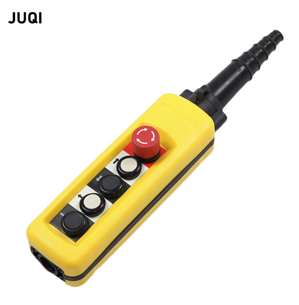 Xac -a4713 regensicherer kran-tastenschalter für elektrische hebezeuge, hebezeugsteuerung für auf- und abwärtsbewegung, links und rechts, not-aus, gelb