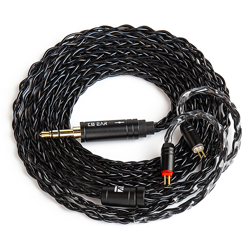KBEAR ST12 8-core HiFi Oortelefoon 4N OFC verzilverd Verbeterde Kabel 3.5/4.4mm MMCX/0.78mm 2Pin voor Lark Rosefinch KS1