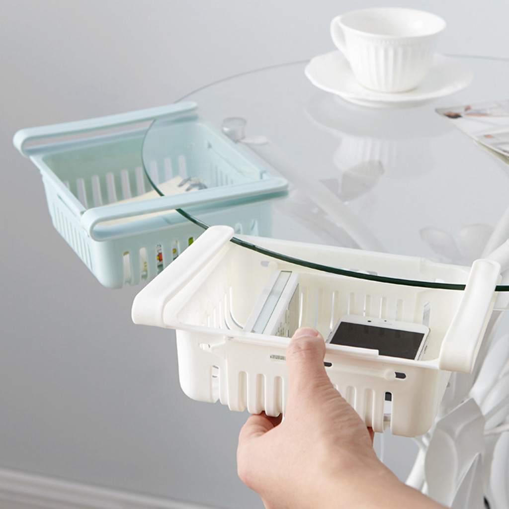 Kitchen Organizer Supplies Kitchen Refrigerator Storage Rack Fridge Freezer Shelf Holder Pull-out Drawer Home Space Saver