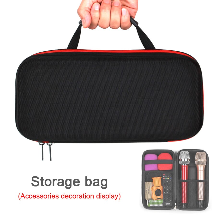 Decjour Draadloze microfoonhoes voor JBL draadloos twee microfoonsysteem, draagbare draadloze microfoon reisopbergtas, handheld reistas met dubbele microfoon voor zingen of karaoke (alleen doos