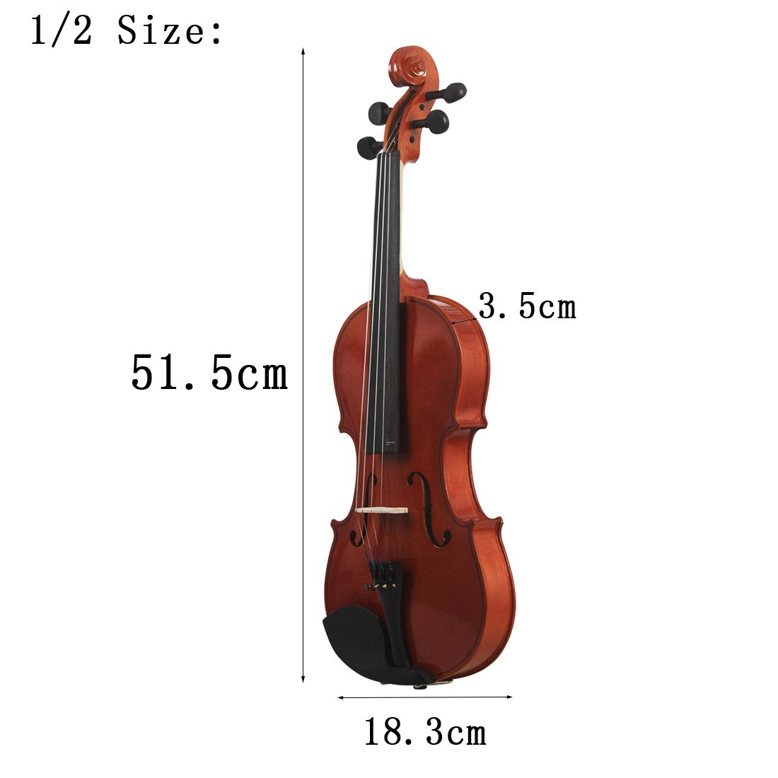 Professionele Natuurlijke 1/8 3/4 1/2 1/4 Akoestische Viool 4/4 Basswood Sparren Hout Violino Muziekinstrumenten Met Case Voor Beginner: 1 I 2