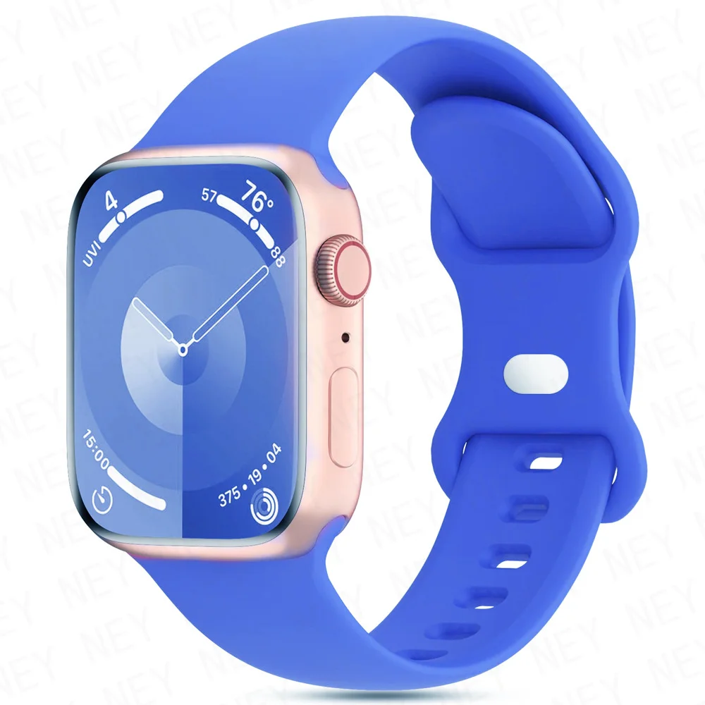 Watchbands For Apple Watch Strap 46mm 44mm 40mm 45mm 41mm 42-38mm Silicone bracelet iwatch series 10 8 7 se 4 5 6 9 ultra 2 49mm