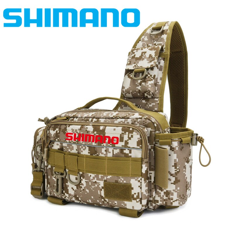 Shimano wielofunkcyjny torby na sprzęt wędkarski torba Crossbody na jedno ramię saszetka biodrowa przynęty na ryby pożytek bieg robić przechowywania torba wędkarska: 804